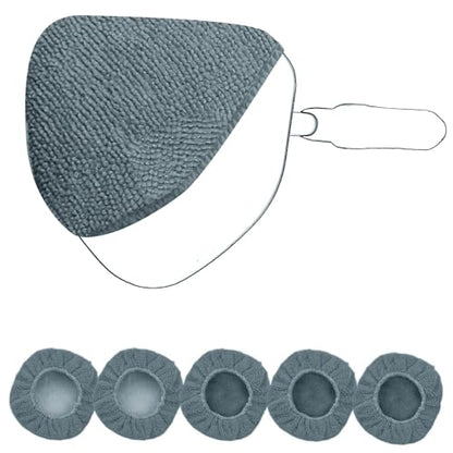 XINDELL 5 Pack Microfiber Pads – Replacement Heads Cover for Xindell Windshield Cleaner Tools. Washable & Reusable Triangle Pads (Grey). Fits Window Reach Tool - Handle Not Included - color: Grey
