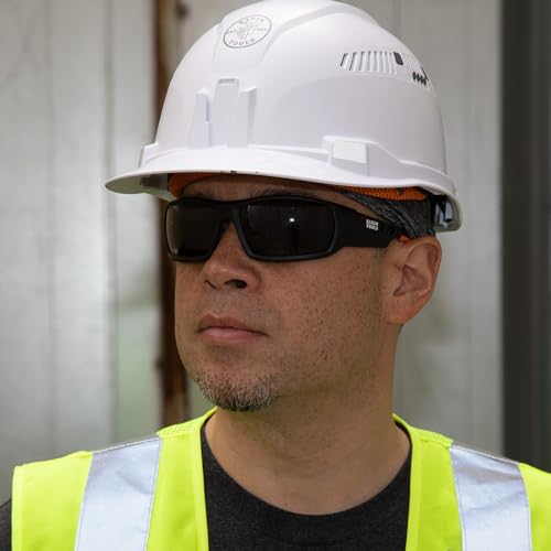 Klein Tools 60539 Safety Glasses, Professional PPE Protective Eyewear, Full Frame, Scratch Resistant and Anti-Fog, Polarized Lens - style: Polarized Lens