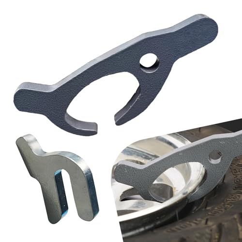 2 PCS Tire Bead Breaker, Stainless Steel Tire Bead Holder, Anti-Slip Tire Changing Tool, Universal for Motorcycle Motorbike Dirt Bike Scooter ATV (Silver)