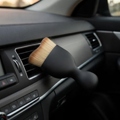 Car Interior Detailing Brush Set - Soft Bristle Cleaning Tool for Air Vents, Dashboard & Console (3 Pack) - size: 5.91 x 3.15 x 1.57 in
