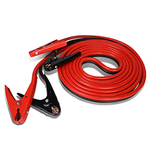 Auto Dynasty Heavy Duty 20Ft 2Gauge Booster Cable Power Jumper 600AMP Emergency Battery Start Car/Motorcycle - size: 20Ft / 2-Gauge