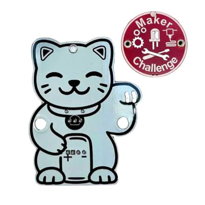 Learn to Solder Kit – Transistor Cat STEM Badge | DIY Soldering Project for Beginners, Teens, and Hobbyists | Includes PCB, Buzzer, Transistor | Educational Electronics Kit