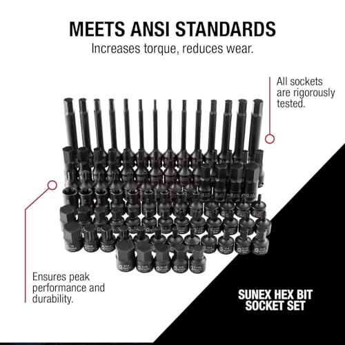 Sunex 3569 3/8" Dr. Master Hex Bit Impact Socket Set (84 Piece)