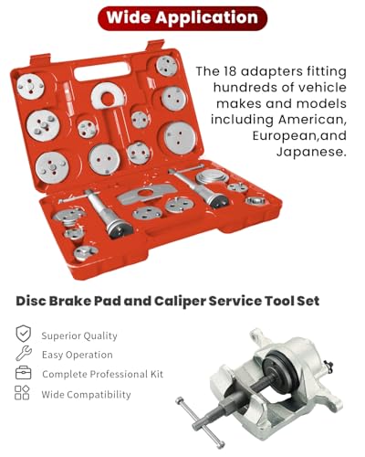 ATPEAM Brake Caliper Compression Tool 24PCS Caliper Compressor Kit Universal Brake Adjusting Tools
