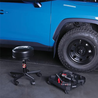 Performance Tool W85032 Tool Creeper Rolling Caddy Tray with 5 Sections for for Mechanic Garage and Workshop Organization, Black, 17.13x15.75x4.75-Inches - style: Rolling Tool Caddy