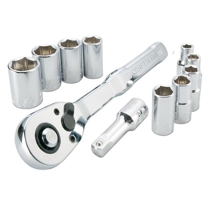 CRAFTSMAN Mechanics Tool Set, SAE, 1/4 Inch Drive, 11 Piece, 90-Tooth (CMMT34870)