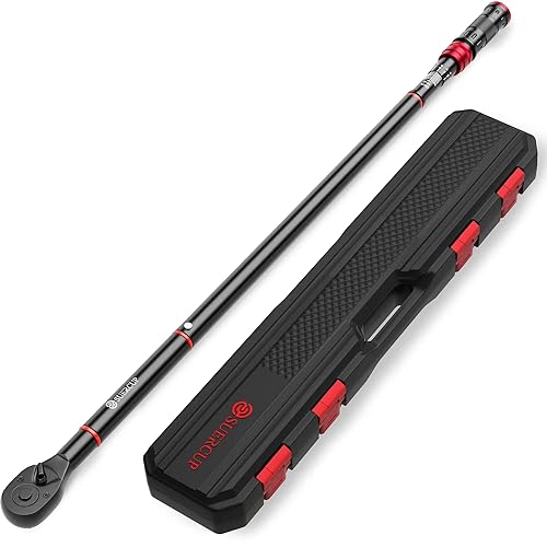 SUERCUP 1-inch Drive Click Torque Wrench, 200-1300Ft-Lb/271-1761.5Nm | Heavy Duty, ±3% Accuracy Torque Wrench, Professional, Dual Direction Adjustable, 48-Tooth, for Wind Turbines, Truck Repair - size: 1" 200-1300Ft.Lb/271-1761.5N.m