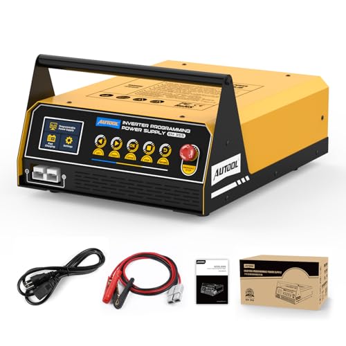 AUTOOL EM355 Programming Power Supply 12V,ECU Programming Stable Voltage Power Supply 10.8–16V,Fast Smart Battery Charger with Pulse Repair,AGM Gel EFB Lead-Acid Battery Charger for Automotive
