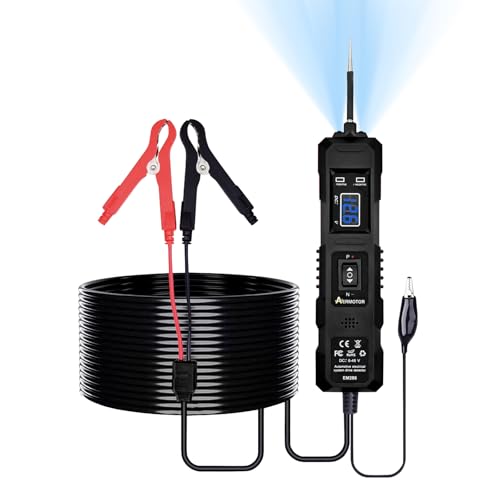 6V-48V DC Car Power Circuit Probe Tester with Dual LED Lights | Electric Circuit Tester Automotive,Fuse & Voltage Tester,Electrical Automotive Digital Display Short Finder with 4.5M Cable