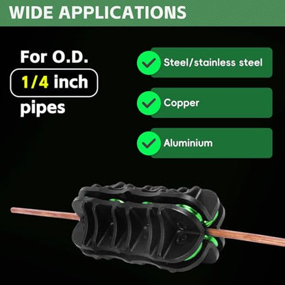 Handheld Tubing Straightener, 1/4 Inch O.D. Manual Tube Straightening Tool for Brake Line Fuel Line Copper/Aluminum/Steel Coils(1/4 Inch) - size: 1/4 Inch