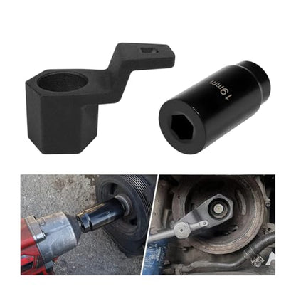 Car Crankshaft Pulley Removal Tool, 19mm Harmonic Balancer Socket & 50mm Crankshaft Crank Pulley Wrench Holder Tool Kit, Automotive Accessories, Compatible with A-cura Engines