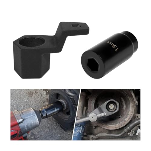 Car Crankshaft Pulley Removal Tool, 19mm Harmonic Balancer Socket & 50mm Crankshaft Crank Pulley Wrench Holder Tool Kit, Automotive Accessories, Compatible with A-cura Engines