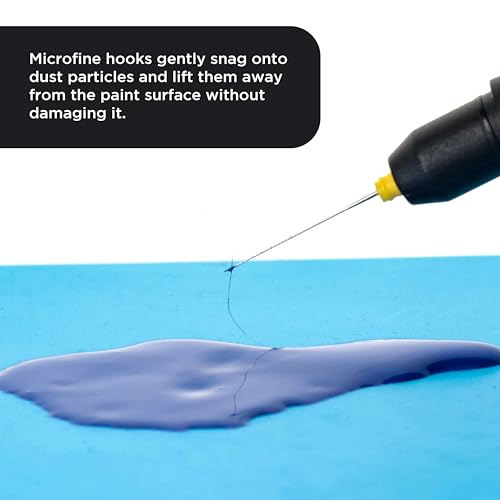 Master Elite Dirt, Dust, and Particle Pick Set with 10-Piece Refill of Barbed Hook Picking Needles - Easily Remove Dust Particles from Wet Paint, Freshly Painted Surfaces, Resin, Auto Finish Coatings