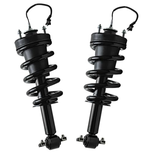 Detroit Axle - 4pc Struts Shocks for Chevrolet Suburban Tahoe GMC Yukon XL Cadillac Escalade ESV, 2 Front Struts Coil Spring Assembly 2 Rear Shock Absorbers Replacement Suspension - size: 4AQ47996-V1/ Big strut kit