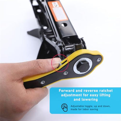 Car Jack Ratchet Wrench, 360° Swivel Labor-Saving Scissor Jack Wrench, Jack Lift Speed Handle Tool with Forward and Reversal Knob, Tire Wheel Lug Wrench Car Accessories for Van SUV