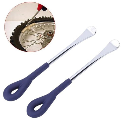 2pcs Tire Iron Spoon Levers, Heavy Duty 10in Motorcycle Tire Changer Tool Carbon Steel Set, Suitable for Car Motorcycle Repair Replacement Tool
