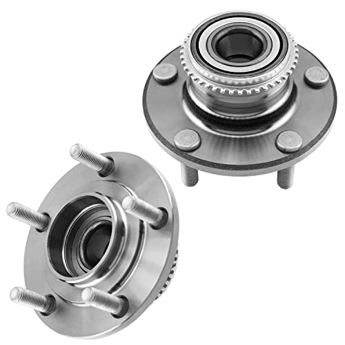 Detroit Axle - 2 Rear Wheel Bearing and Hubs Assembly with ABS Ring & 5-Lug for Mitsubishi Lancer 2004-2006, Outlander 2003-2006, FWD, 512339 - style: 512339 x2/Pair