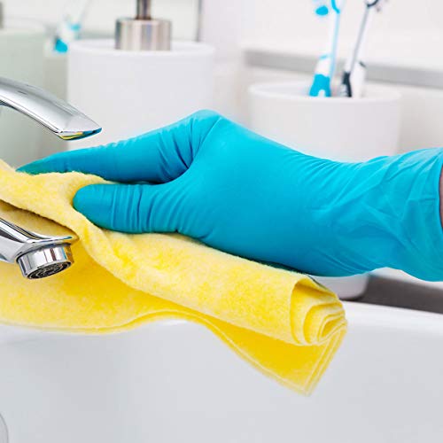 Basic Medical Blue Nitrile Exam Gloves - Latex-Free & Powder-Free - NGPF 7003 (Case of 1,000), Large