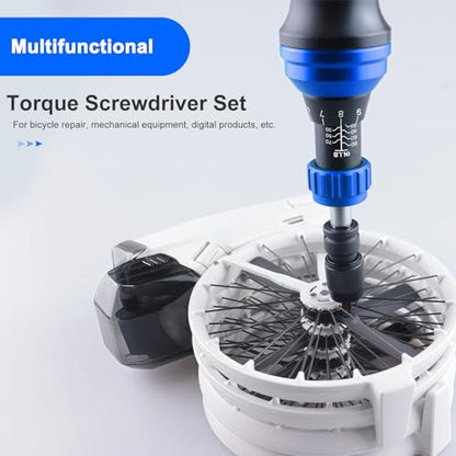 25-Piece Inch Pound Torque Screwdriver Set 1/4 Drive,10-80 In.lb Torque Screwdriver for Gunsmithing,Electronics, Bikes, Motorcycles & DIY Projects - size: 1/4" 10-80 LB.IN