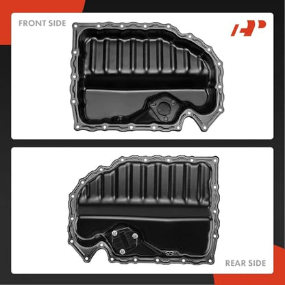 A-Premium Lower Engine Oil Pan Sump with Drain Plug Compatible with Volkswagen Jetta, Passat, Passat CC, Golf, Tiguan, Beetle, CC, Eos & Audi A3, A3 Quattro, Q3, Q3 Quattro, TT, TT Quattro, 1.8L 2.0L - style: Oil Pan Only