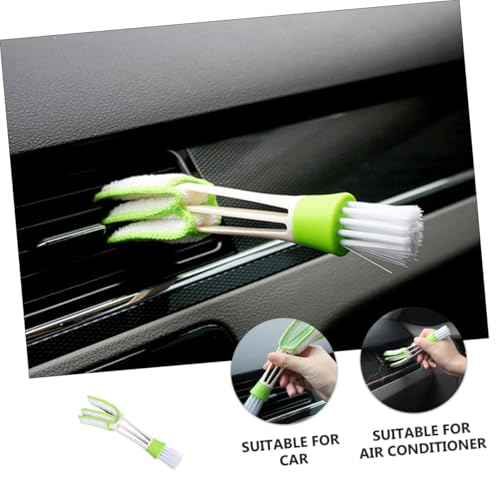 NUOBESTY 3pcs Car Air Vent Cleaning Brush Set, Interior Crevice Duster for Dashboard and Ac Outlet, Soft Bristle Car Dusting Tools for Auto Detailing and Vent Maintenance