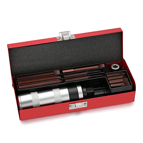 1/2" Hand Manual Reversible Impact Driver Set Extractor-12 PCS Impact Screwdriver S2 Steel Much More Durable Disengage Rusted Fasteners (Long Impact Screwdriver) - size: 1/2 Long