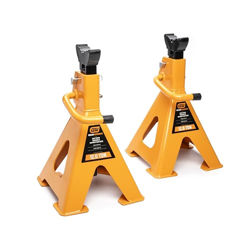 GEARWRENCH 12 Ton Ratcheting Jack Stands - Pack of 2 | GWJS12T - style: 12 Ton