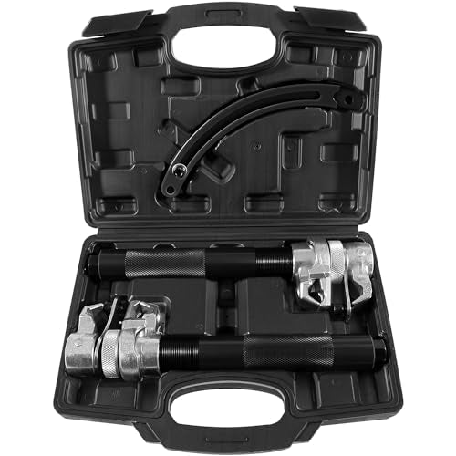 E-cowlboy 2-Piece Coil Spring Compressor Tool Heavy Duty Macpherson Strut Spring Compressor Set with Safety Jaws and Holder Max Load 2645 LBS