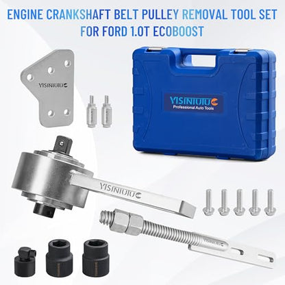 303-1611 Engine Crankshaft Belt Pulley Removal Tool 1:5 Torque Multiplier for with 21mm and 24mm Center Socket for Ford 1.0 & 2.0 ECOBOOST Duratec Engines