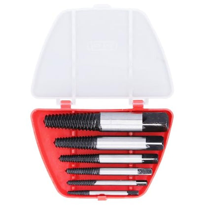 Carbon Steel Screw Extractor Set Broken Bolt and Stripped Screw Remover Kit with Storage Box, Tap Extractor Tools for Automotive Workshop Pipe Repair