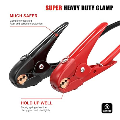 800A Jumper Cables,Heavy Duty 1 Gauge 30 Feet Battery Cable for Car,Quick Connect Booster Battery Wires with Alligator Clips,Carrying Bag for Cars Truck SUV - size: 1 Gauge 30 feet (Standard)
