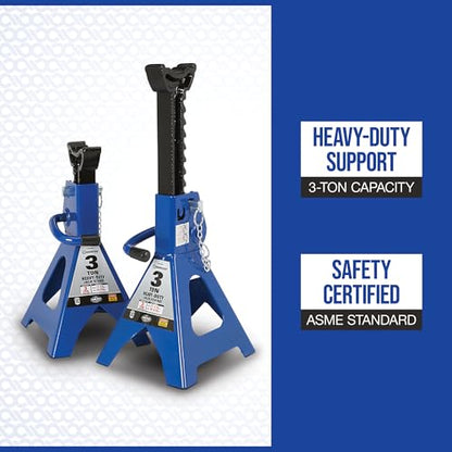 Strongway Double-Locking 3-Ton Jack Stands — 6,000-Lb. Capacity, 1 Pair, Model# NT43002A - style: 3 Ton