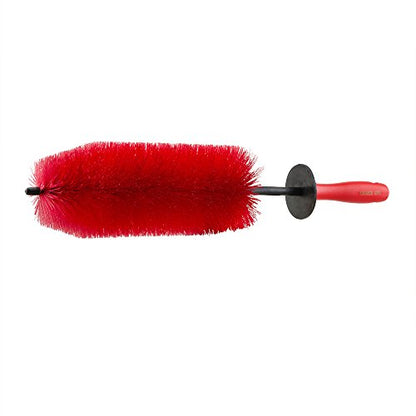 Chemical Guys Red Rocket Detailing Brush - Flexible Long-Reach Wheel and Rim Cleaning Tool for Cars, Trucks, SUVs, Motorcycles, and RVs - Safely Cleans Tight Spaces, Spokes, and Crevices - style: Red Rocket