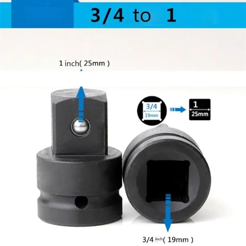 1/4" 3/8" 1/2" 3/4" 1" Air Impact Socket Adapter Metric Pneumatic Adaptor Converter Joints Ratchet Impact Wrench (Size : 34 1) - size: 34 1