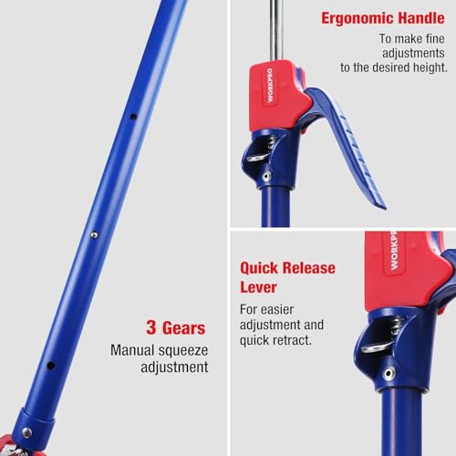 WORKPRO Cabinet Jack Support Pole, 23-5/8" to 45-1/4" Steel Telescopic Quick Support Rod Adjustable 3rd Hand Support System with 154 lbs Capacity for Cabinet Jack, Drywall Jack& Cargo Bars, 4-Pack - size: Medium-23.6"-45.3" 4PC