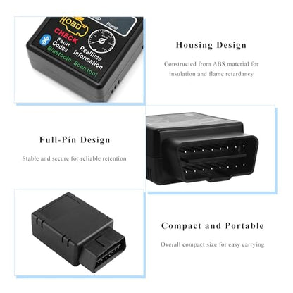 Bluetooth OBD2 Scanner for Car, Wireless Check Engine Light Code Reader Diagnostic Scan Tool with Exclusive App, Professional OBD II Scanner Read and Clear Error Codes