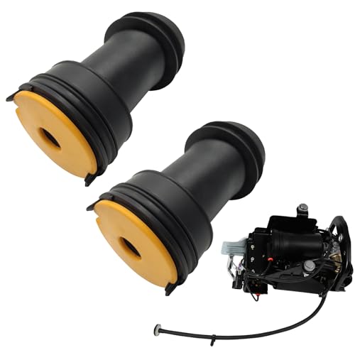 Rear Air Suspension Spring and Air Suspension Compressor Pump fit for Cadillac for XTS 2013-2019, 23152718 Air Suspension Shock Absorber Spring Strut Kit, Set of 3