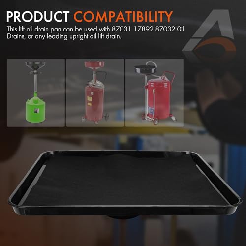 17892 Transmission Drain Pan with 3 Pcs 22'' Oil Drain Splash Pad, Universal Fluid Drain Funnel Compatible with 87031, 87032 Large Capacity for Oil, Coolant & Transmission Fluid Changes - size: 1PCS