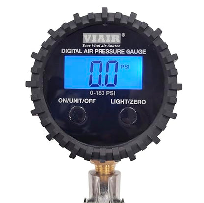 VIAIR 00042 Digital Tire Inflation Gun with 2.5" Gauge and Carry Bag, Black