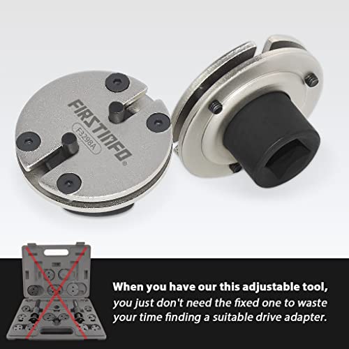 FIRSTINFO 3/8" Drive 2 & 3-Pin Brake Caliper Piston Rewind Tool, 20-35mm | Adjustable adapter • 3/8" square-drive wrench required • Pad replacement service • Taiwan original patent design - size: 2 & 3 Pin w/ 3/8" Square