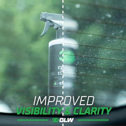 3D SiO2 Ceramic Glass Cleaner, GLW Series | Water & Rain Repellent | All-Weather Protective Ceramic Glass Cleaner | Safe for Tinted, Non-Tinted Windows & Mirrors | DIY Car Detailing | 16 oz - size: 16 Fl Oz (Pack of 1)
