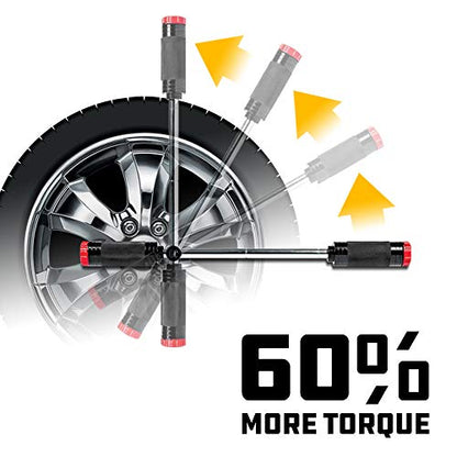 Powerbuilt Billy Club Universal Lug Wrench, Change Vehicle Tires Fast, Break Loose Lug Nuts, Emergency Car Roadside Services - 642250 Large - style: Gen2 Black