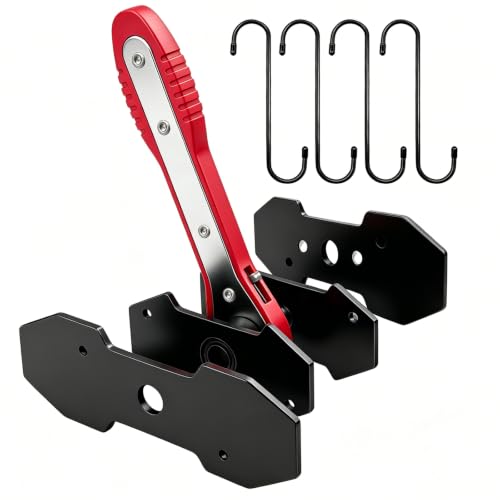 360° Brake Caliper Compression Tool,2 Large Steel Plates & 4 Caliper Hooks,Brake Caliper Press for Car,Truck,SUV