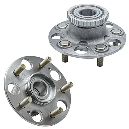 Detroit Axle - Pair Rear Wheel Bearing and Hubs Assembly for 1999-2003 Acura TL, 1998-2002 Honda Accord [V6 Models only - Rear DISC], 5 Lug w/ABS - style: 512179 x2/Pair