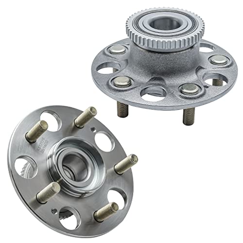 Detroit Axle - Pair Rear Wheel Bearing and Hubs Assembly for 1999-2003 Acura TL, 1998-2002 Honda Accord [V6 Models only - Rear DISC], 5 Lug w/ABS - style: 512179 x2/Pair