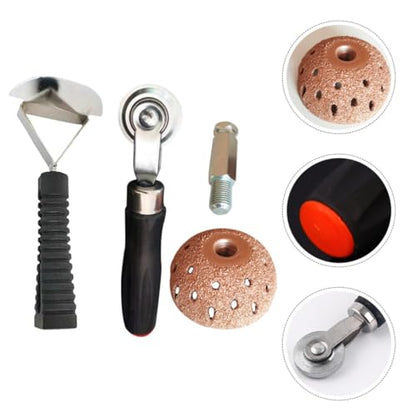 Heavy Duty Car Tire Repair Kit with Bowl-Shaped Grinding Head and Pressure Roller, Compact Tire Patch Tools for Quick and Easy Repairs, for Keeping in Your Trunk