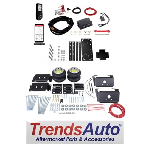 TrendsAuto Firestone Airide Ride-Rite Rear Air Springs Kit & Air Command Standard Compressor with Remote and Dual Wireless App fits 2010-2026 Ram 4500 5500 Cab-Chassis | Includes TrendsAuto Decal - size: Dual Path