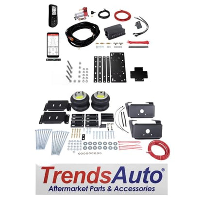 TrendsAuto Firestone Airide Ride-Rite Rear Air Springs Kit & Air Command Standard Compressor with Remote and Dual Wireless App fits 2010-2026 Ram 4500 5500 Cab-Chassis | Includes TrendsAuto Decal - size: Dual Path