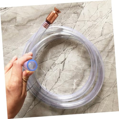 BESTOYARD 1set Automatic Siphon Pump Transfer Hose for Oil and Water Extraction Complete Kit Clamp and Connector for Automotive Maintenance