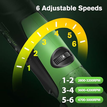 Ginour Cordless Mini Buffer Polisher for Car Detailing, 12V Mini Car Polisher Kit with 1"&1.2" Backing Plate,2X 2.0Ah Batteries and Accessories, RO/DA 6 Speeds for Polishing, Waxing, and Cleaning